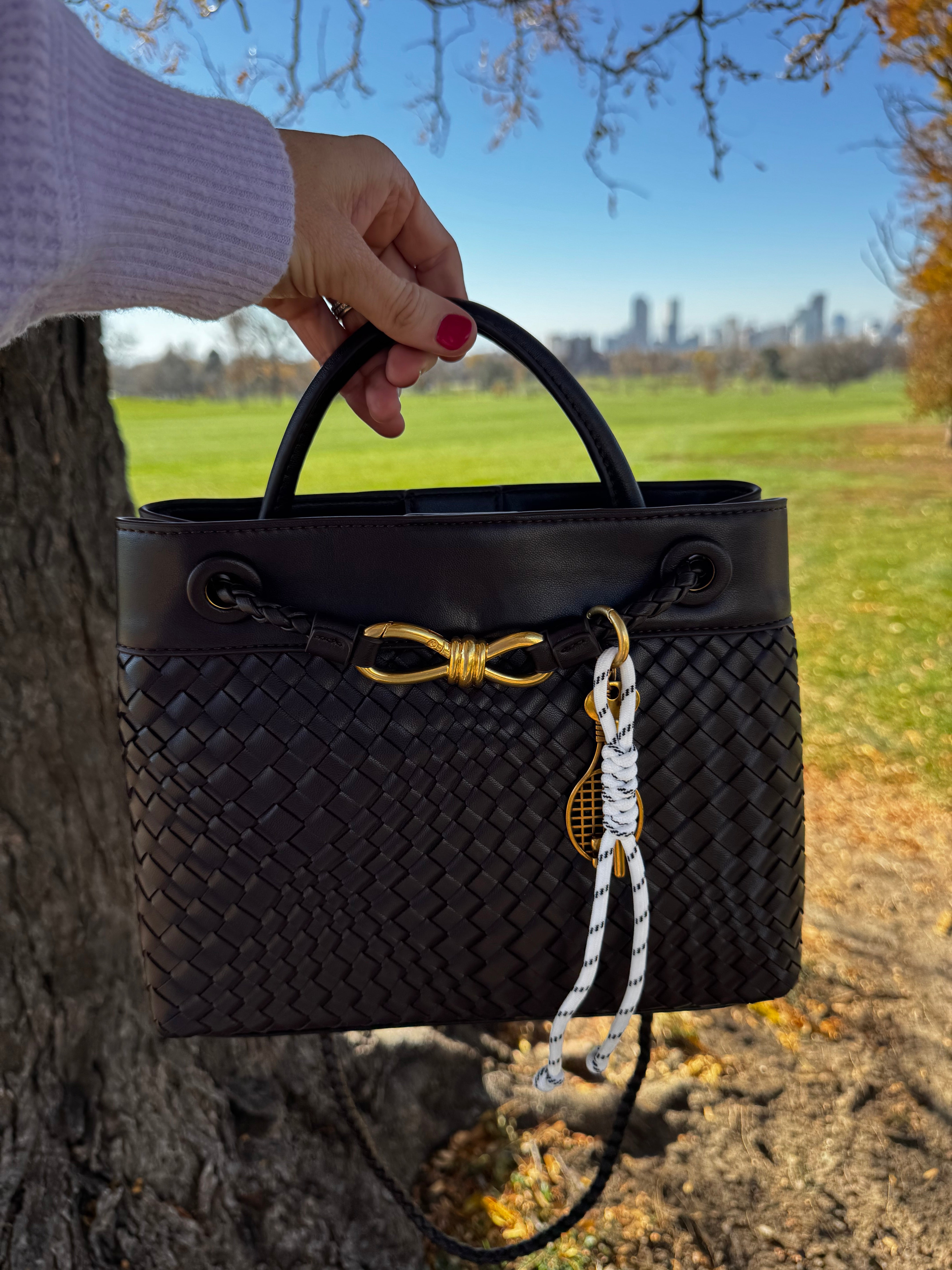 Infiniti Woven Coffee Crossbody