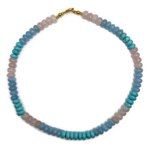 Load image into Gallery viewer, Sunset Pink/Blue Gemstone Necklace