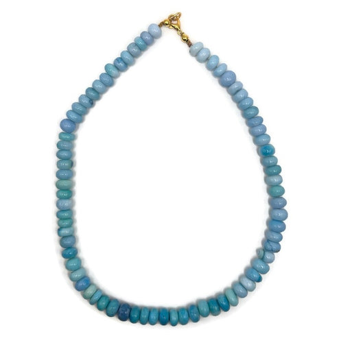 Peruvian Turquoise Opal Gemstone Necklace 15”