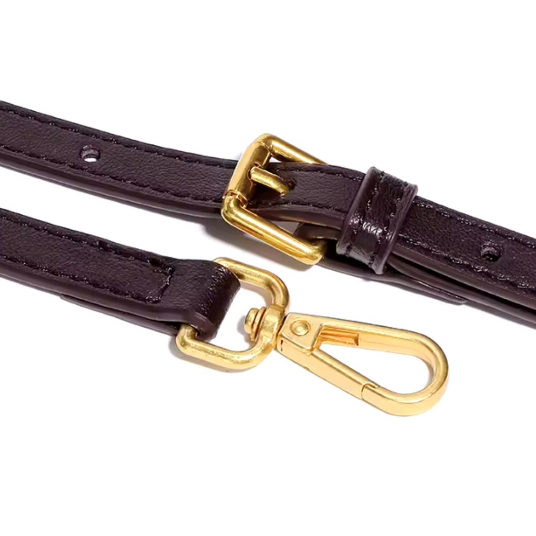 Burgundy/Brown Quilted Rowan Crossbody (Small)