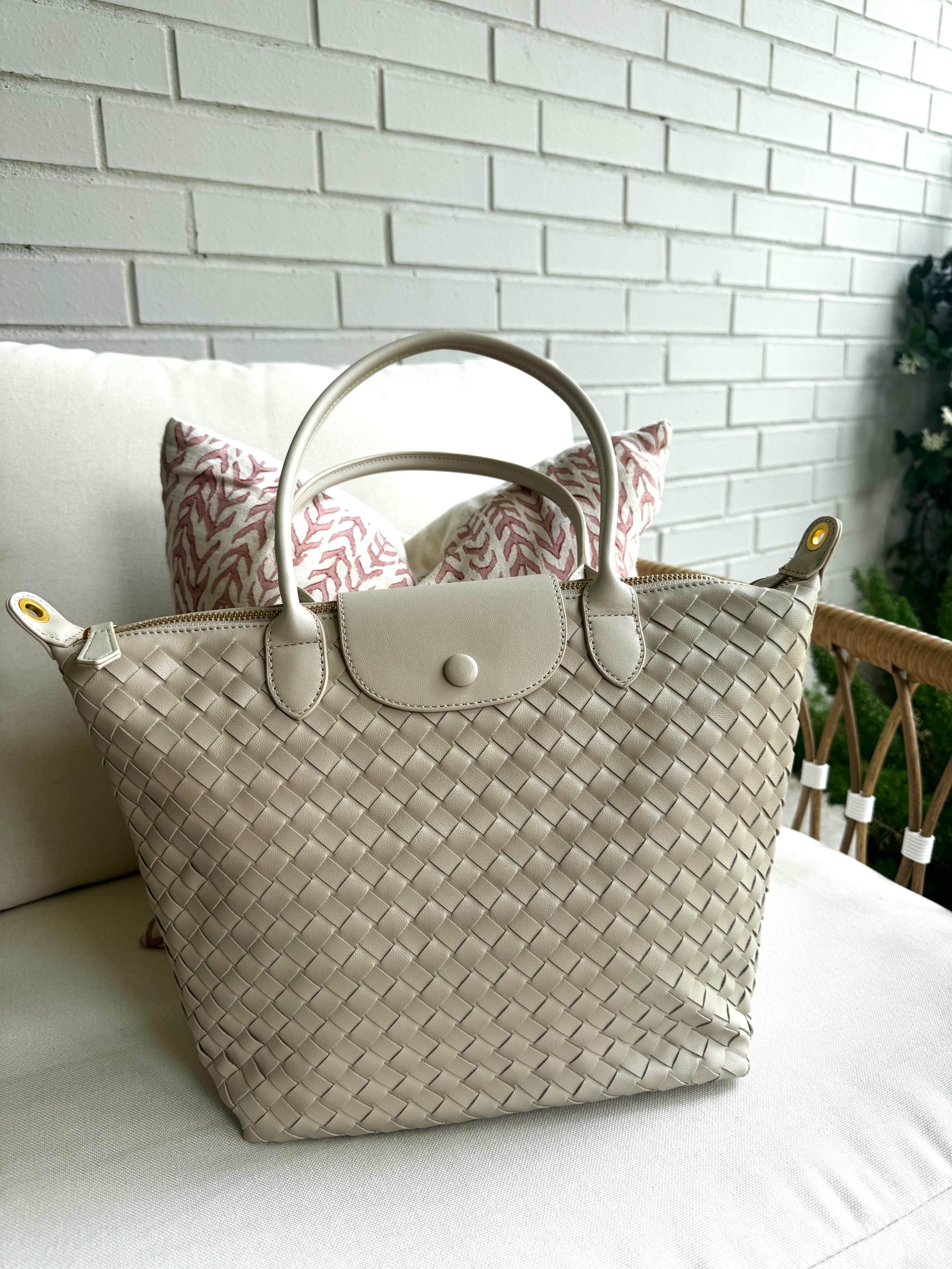 Ivory Quilted Rowan Crossbody (Large)