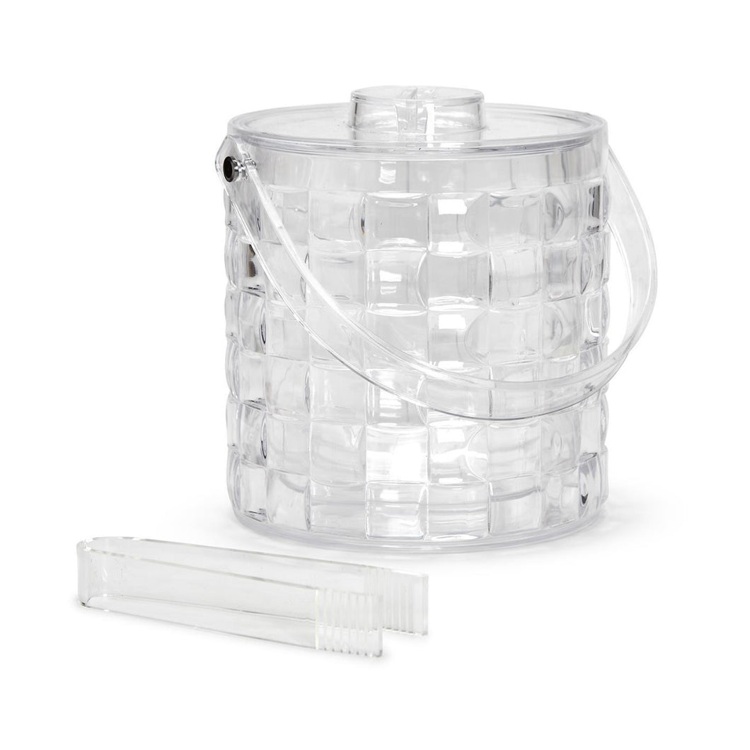 Cubed Double Wall Ice Bucket with Tongs