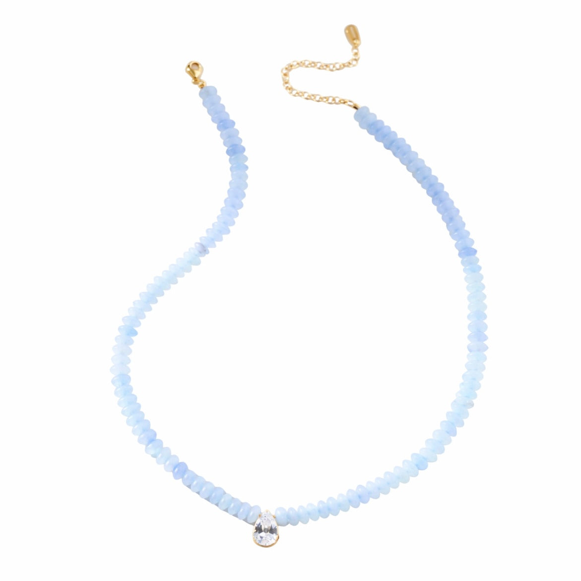 Aquamarine Stone Beaded Necklace