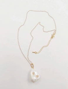 Ivory Beaded Freshwater Pearl Necklace