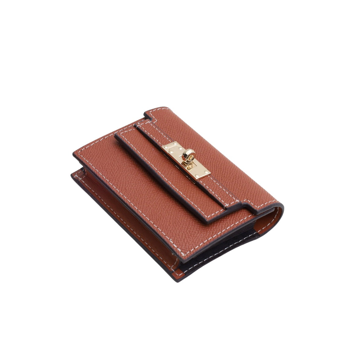 Kelly Card Holder - Brown (Accordion Style - Genuine Leather)