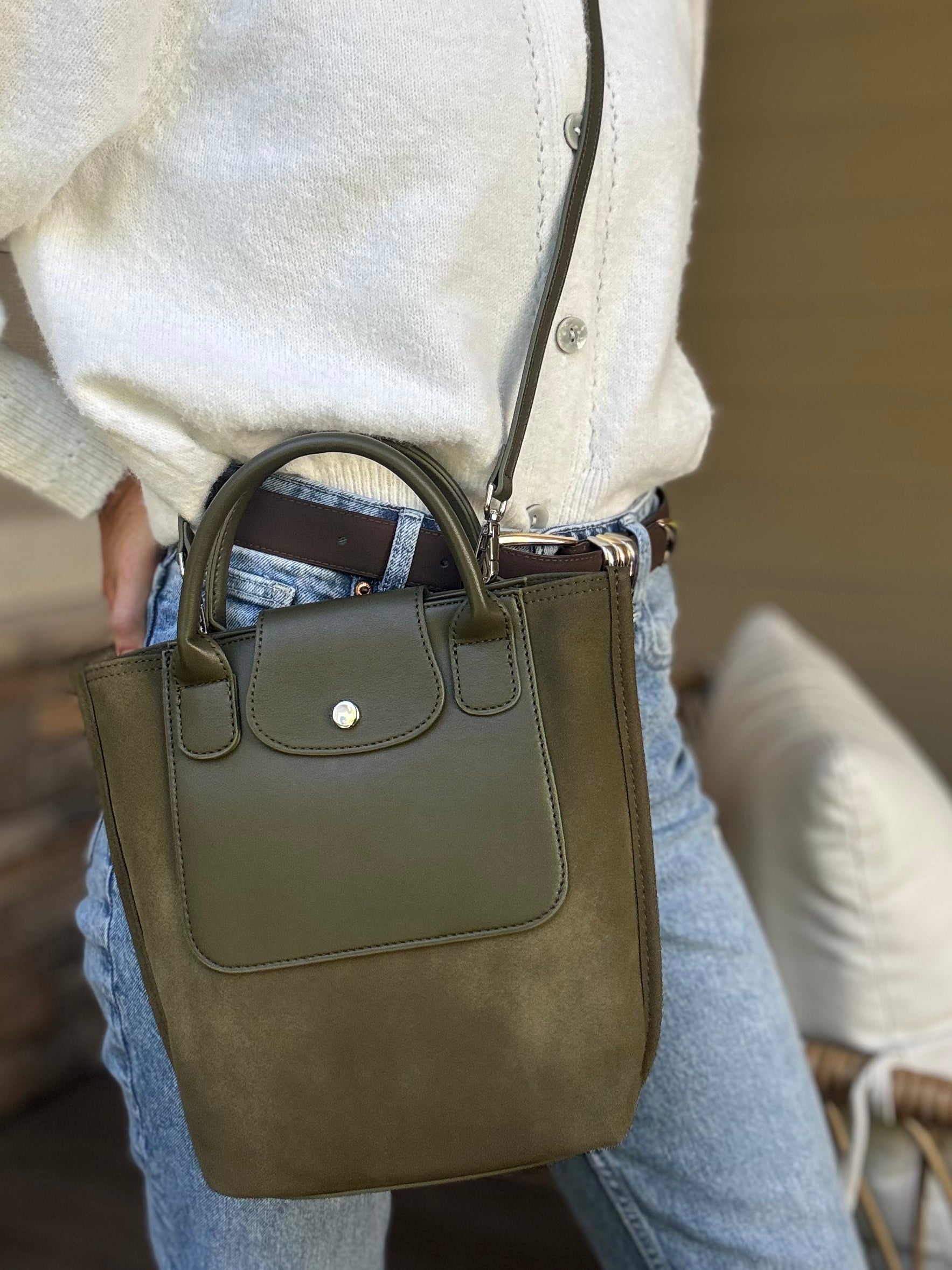 The Milan Tote - Olive