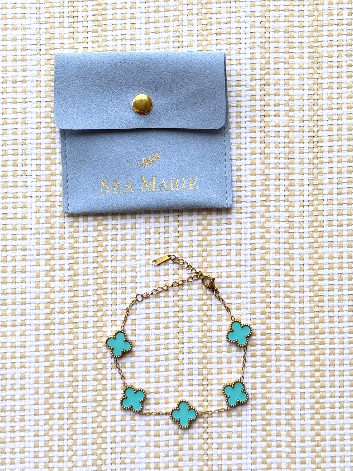 Clover Charm Bracelet - Turquoise