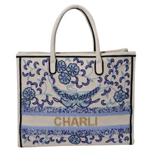 Load image into Gallery viewer, Lily Beaded Personalized Large Tote