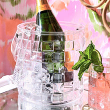 Load image into Gallery viewer, Cubed Double Wall Ice Bucket with Tongs