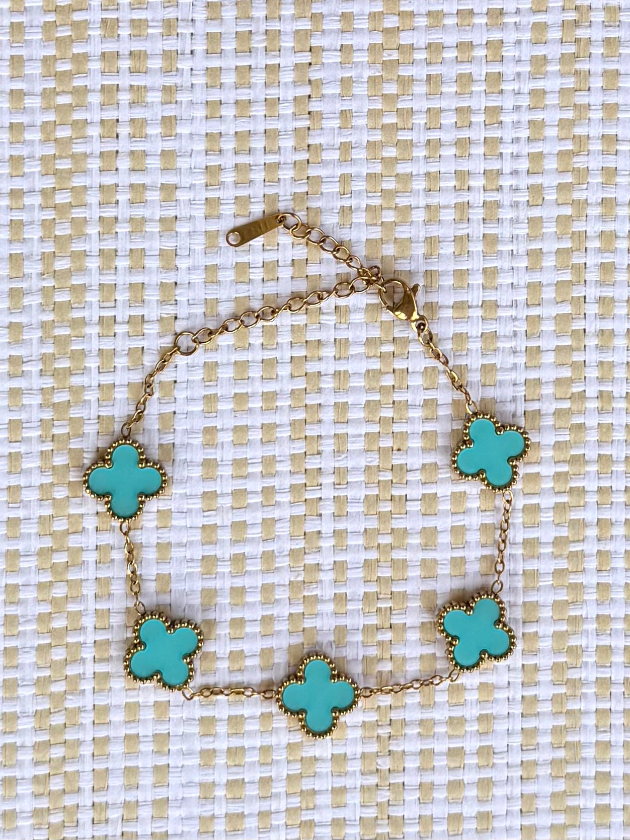 Clover Charm Bracelet - Turquoise