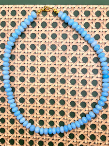 Aqua Blue Gemstone Necklace