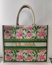 Load image into Gallery viewer, Tropical Floral Personalized Tote