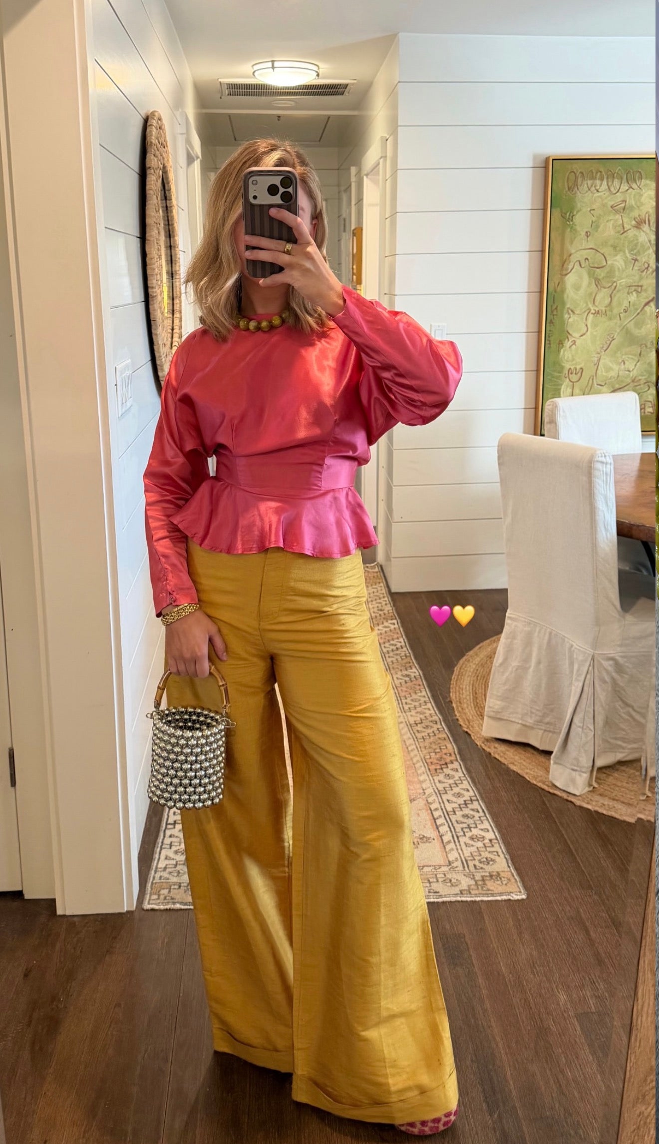 Disco Bamboo Handle Clutch