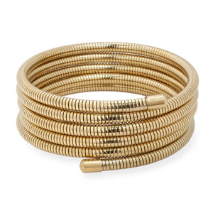Gold Coil Wrap Bracelet
