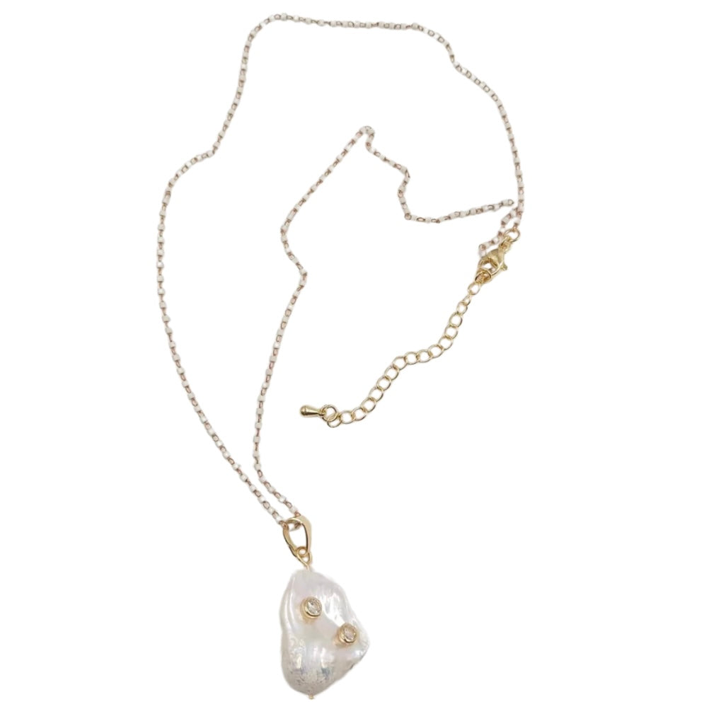 Ivory Beaded Freshwater Pearl Necklace