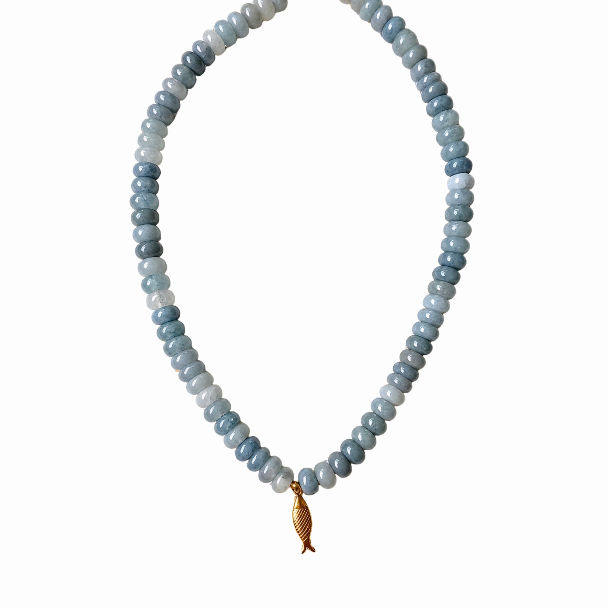 Light Blue Fish Beaded Necklace (Available 6.5.26 9am cst)