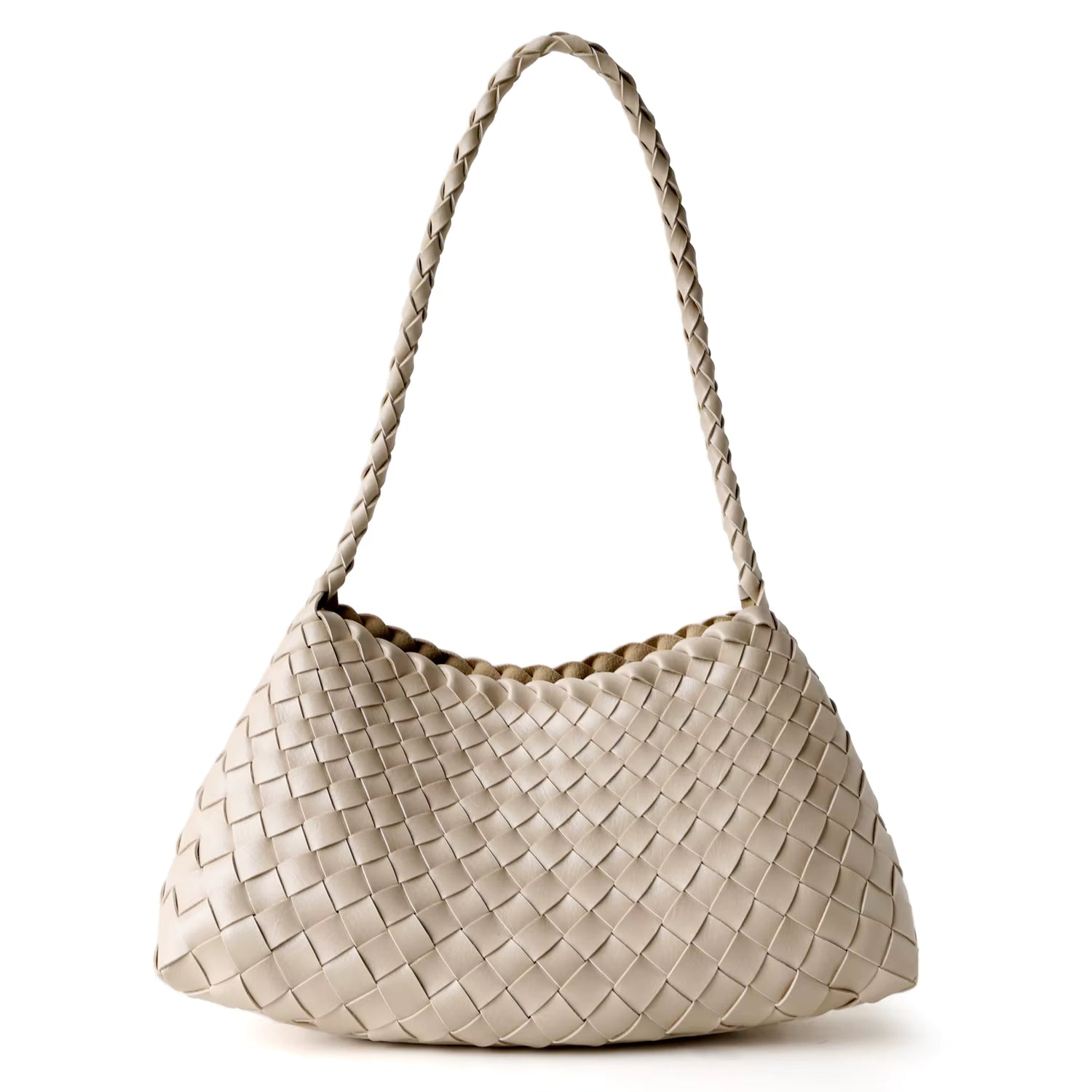 Iris Cream White Woven Tote