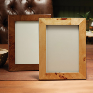 Burled Wood Photo Frame - 4”x6” (Two Colors)