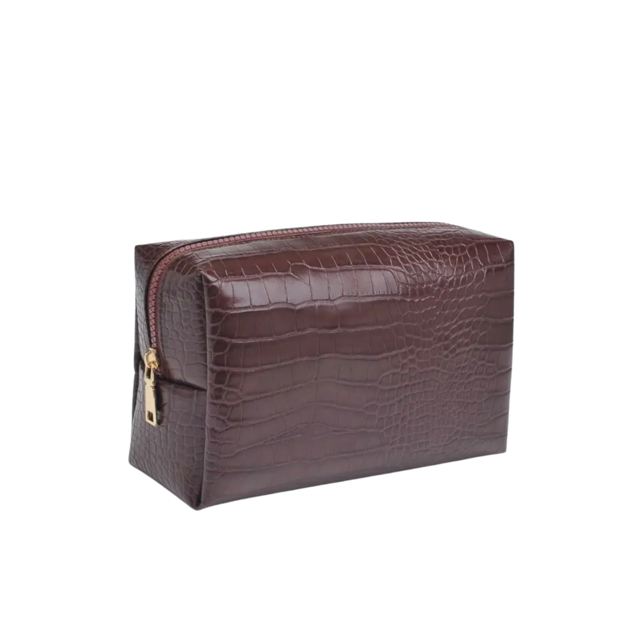 Croc Cosmetic Case - Chocolate Brown