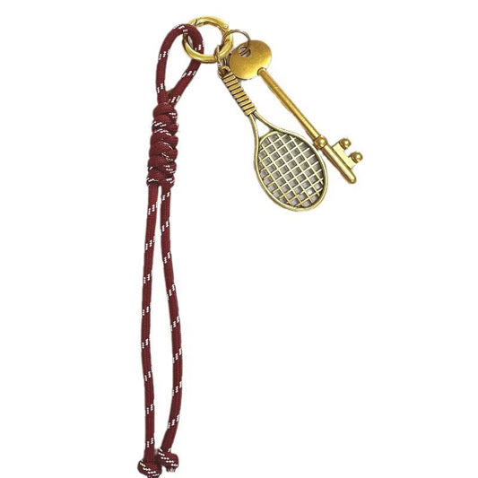 Burgundy Cord Bag Charm