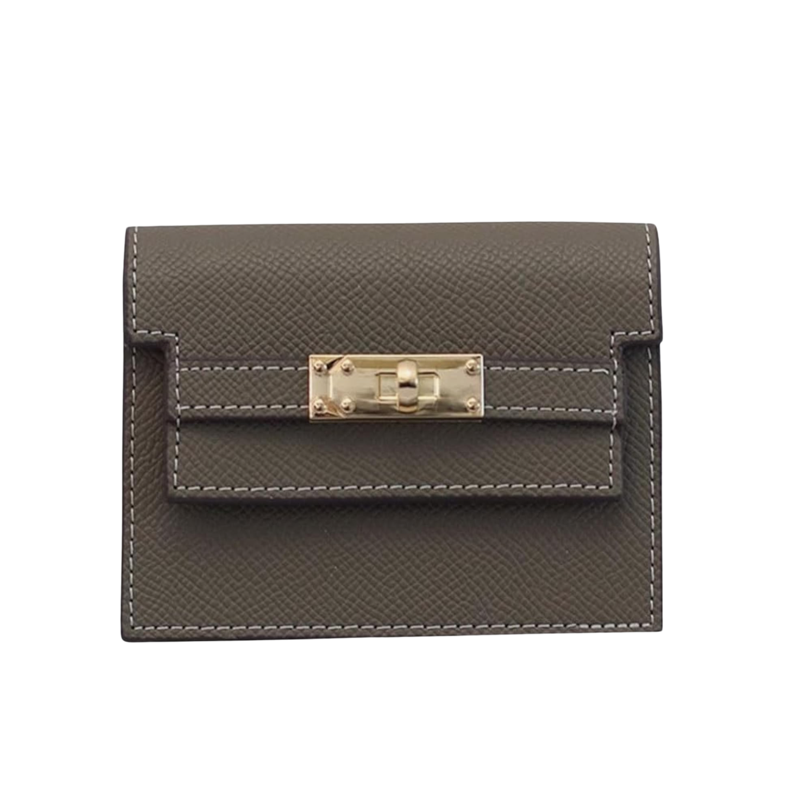 Kelly Leather Wallet - Accordion Card Holder (Grey)