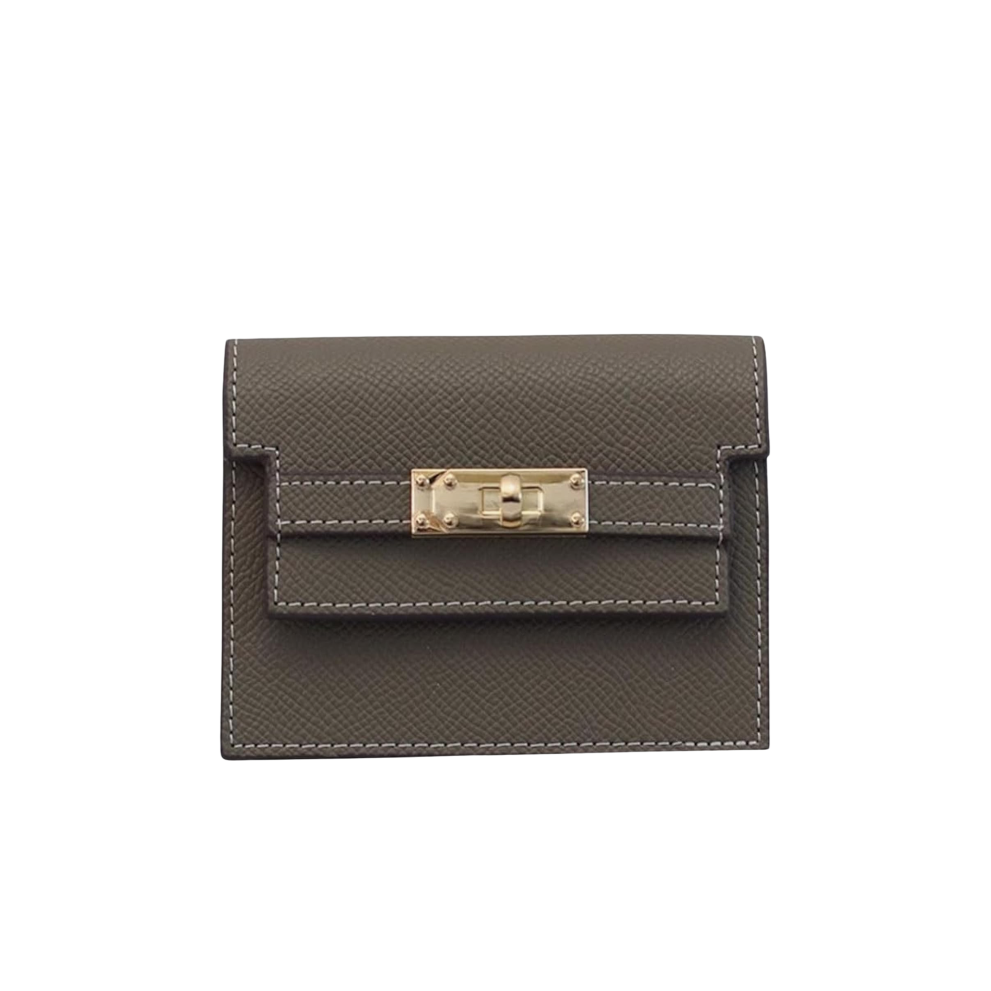 Kelly Card Holder - Gray (Accordion Style - Genuine Leather)