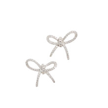 Load image into Gallery viewer, Crystal Bow Earrings