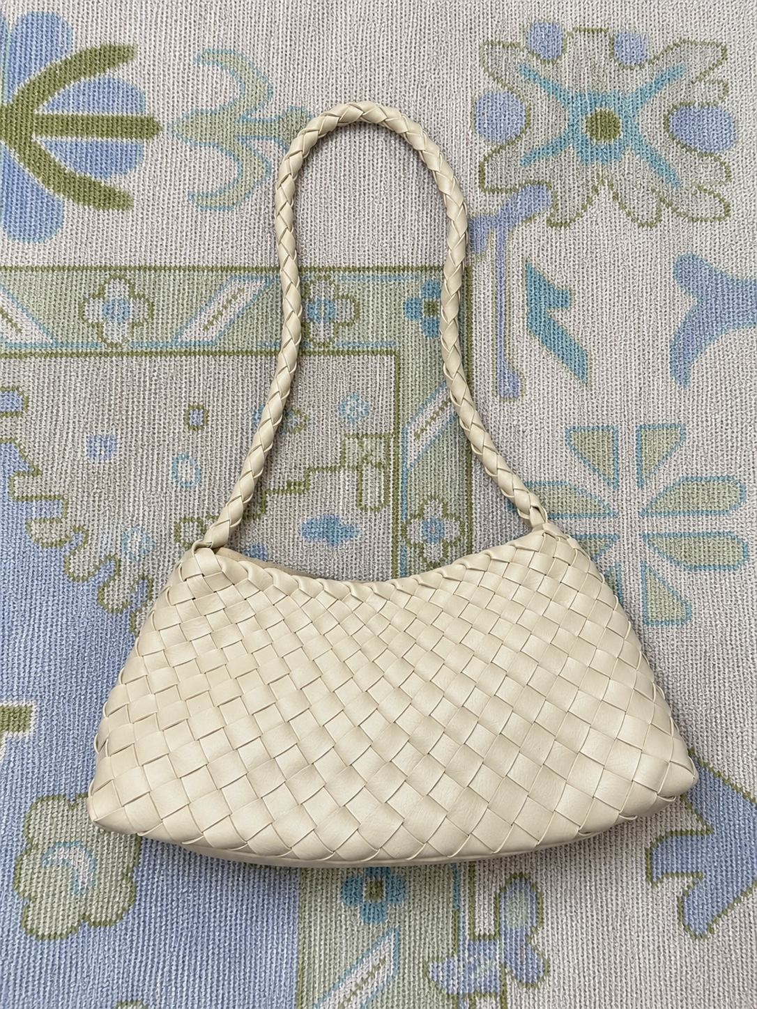 Iris Cream White Woven Tote