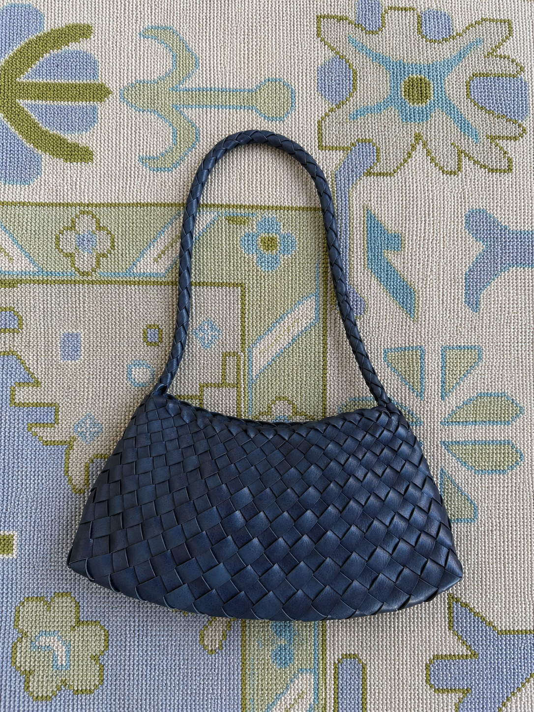 Iris Victorian Blue Woven Tote