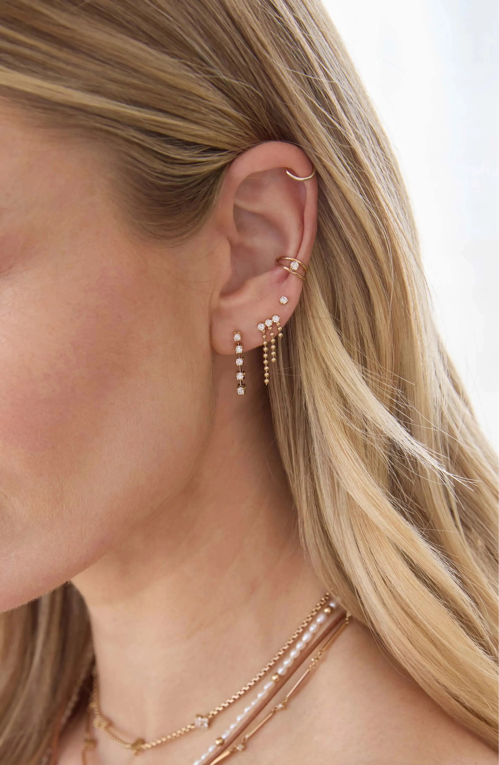 Beaded Pendant Drop Earrings