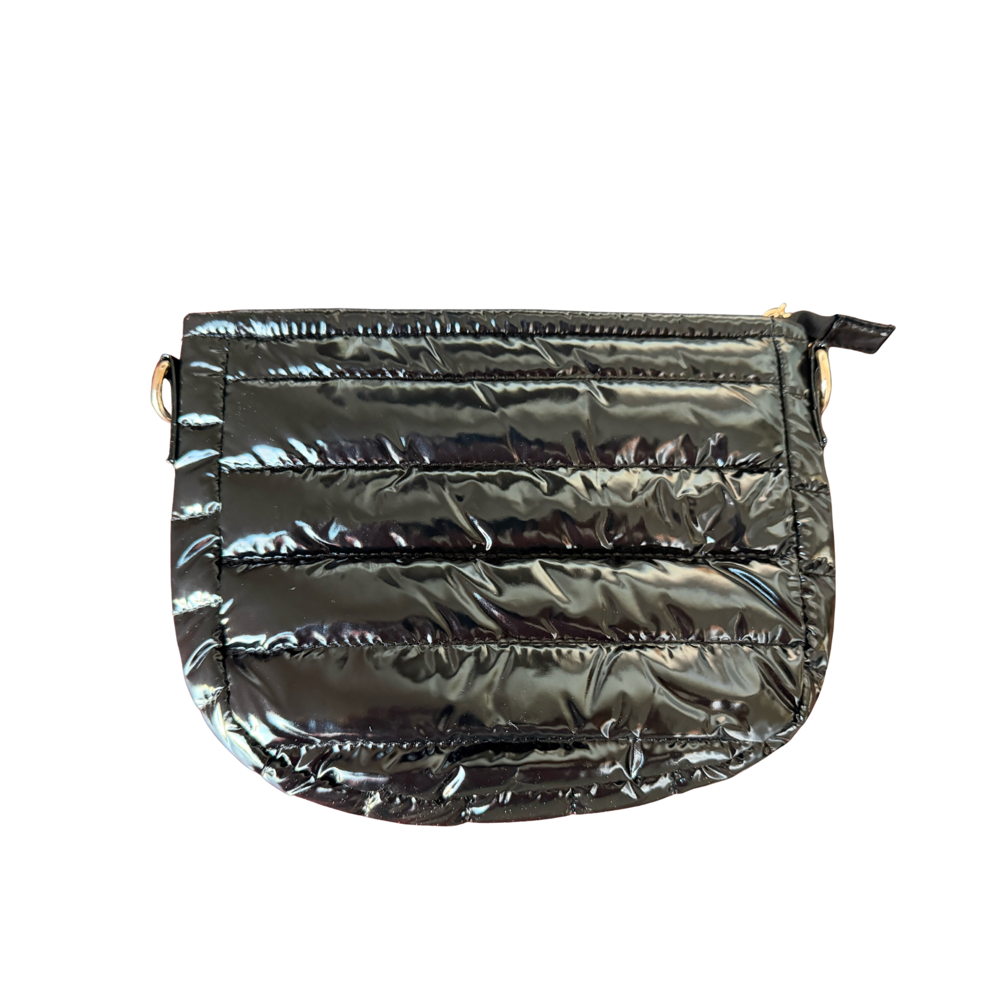 Jet Black Puffer Crossbody