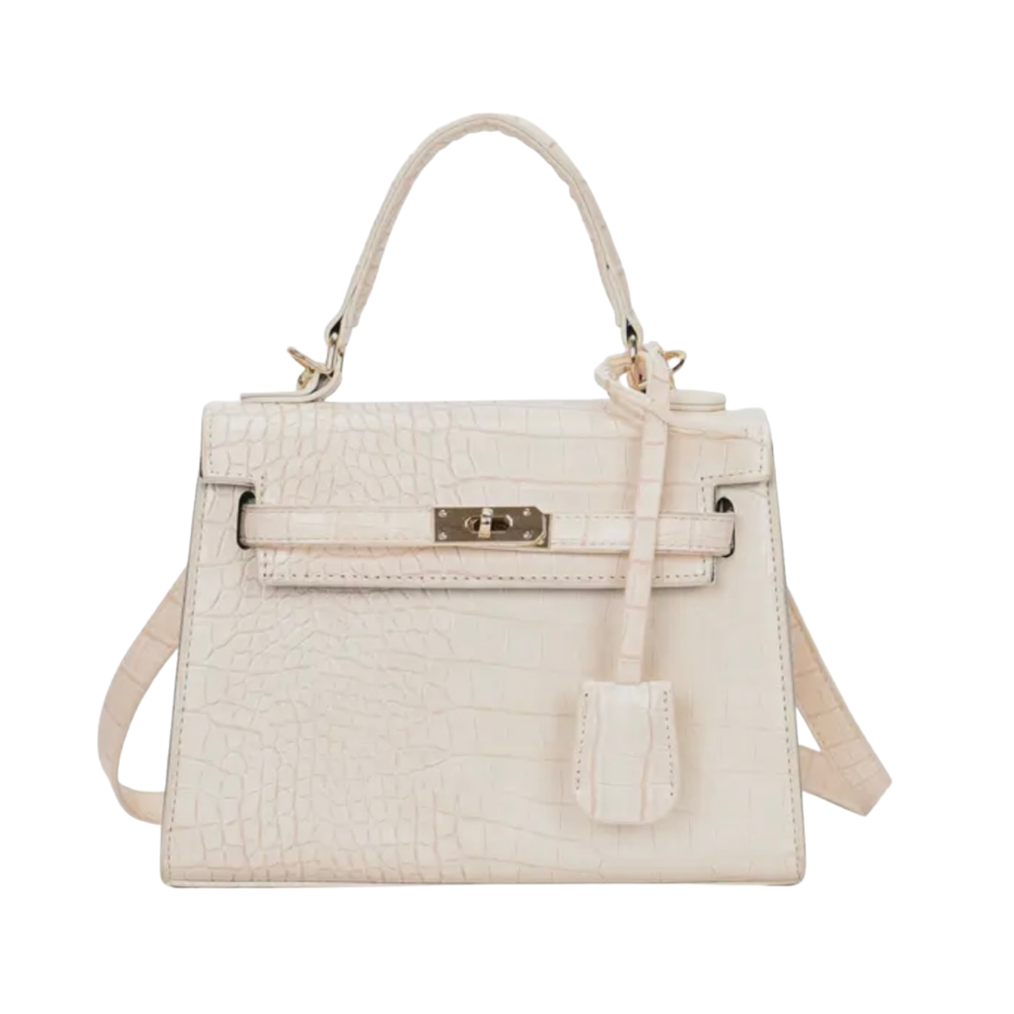 Croc Crossbody - Beige