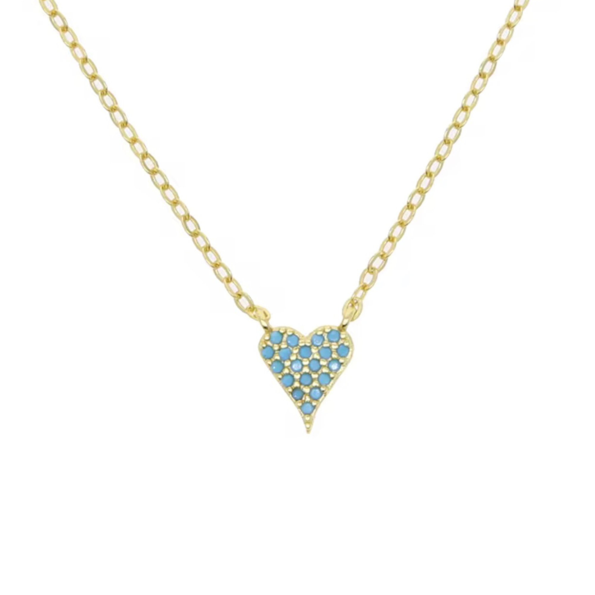 Mini Turquoise Heart Necklace