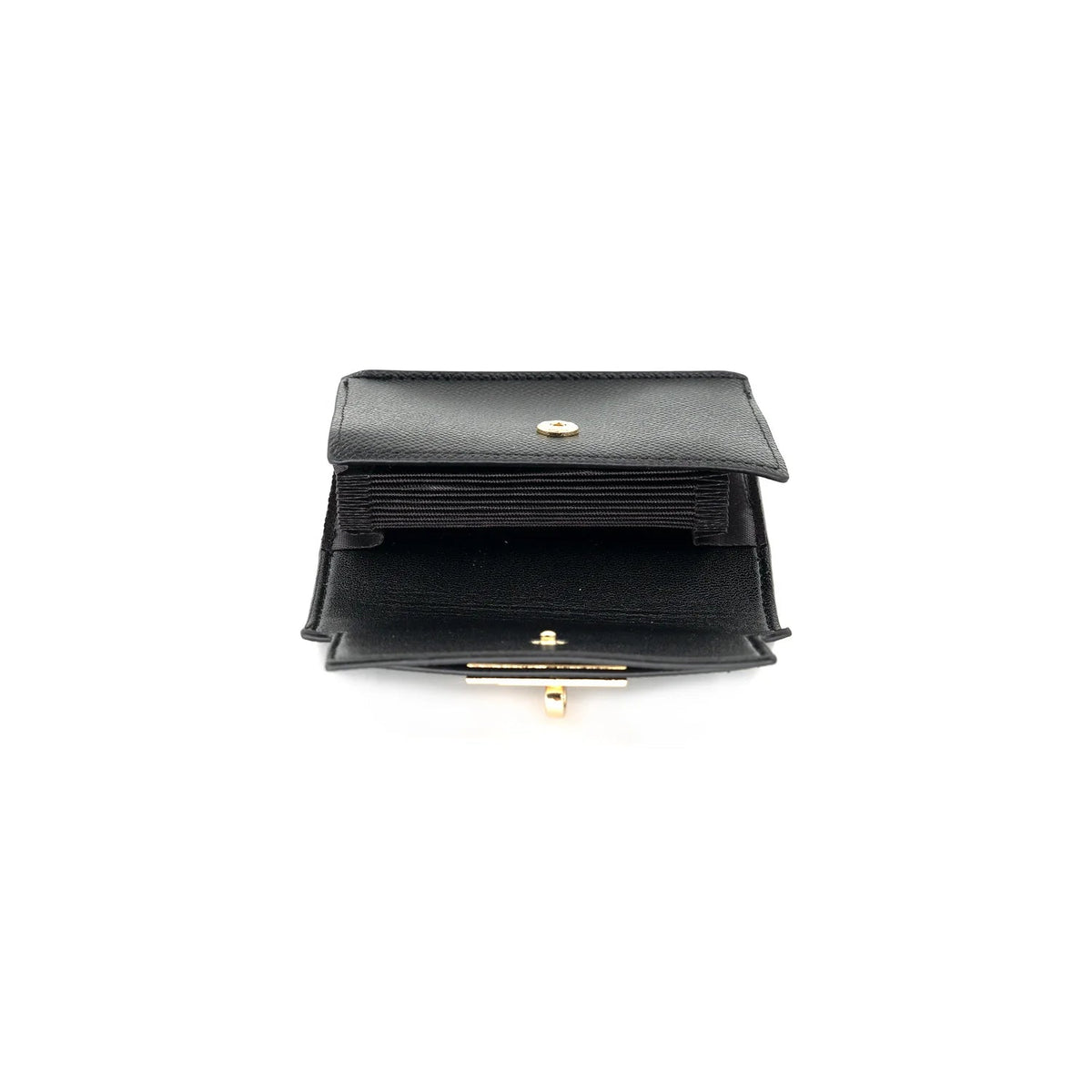 Kelly Leather Wallet - Accordion Card Holder (Black)