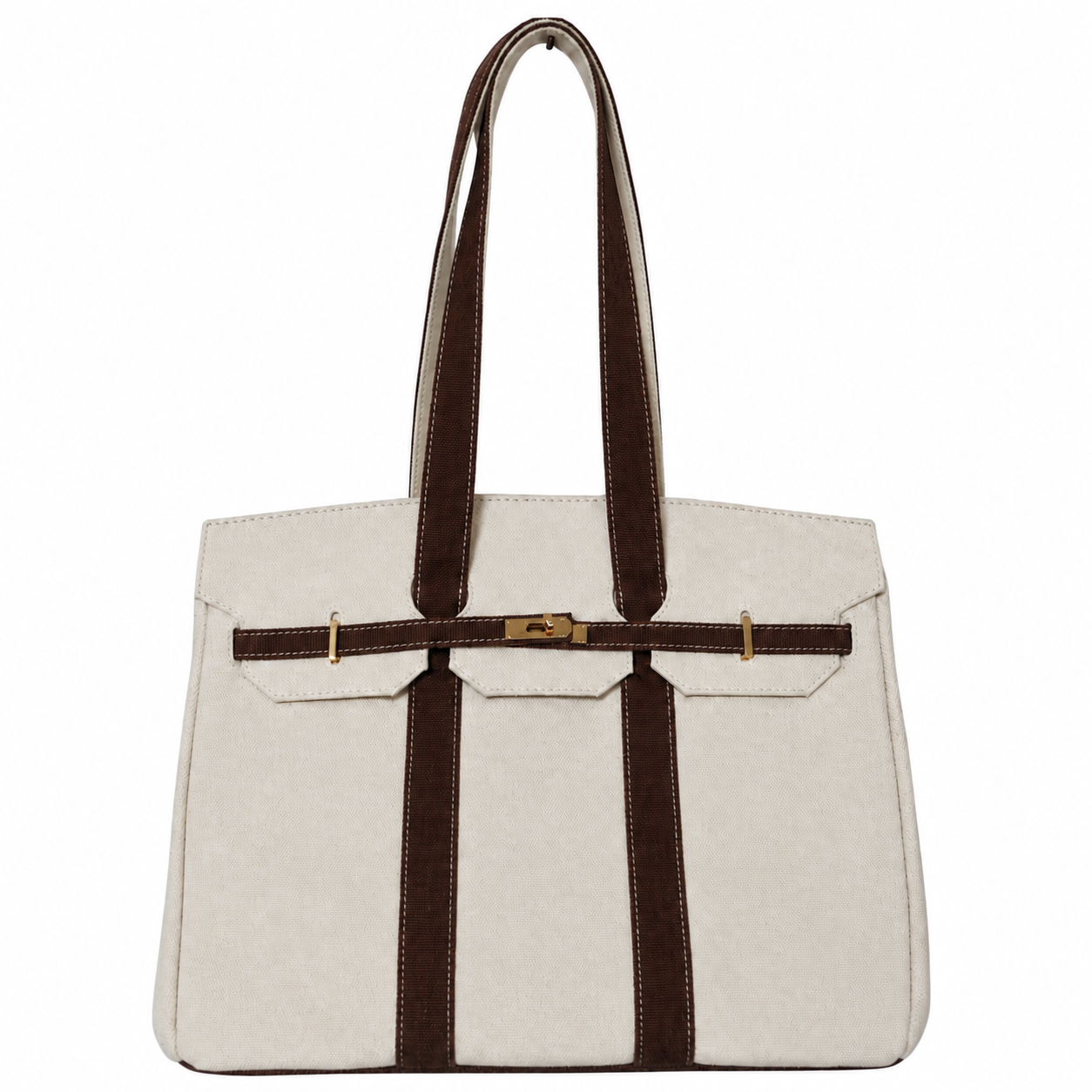 Maris Canvas Tote - Driftwood Brown Trim
