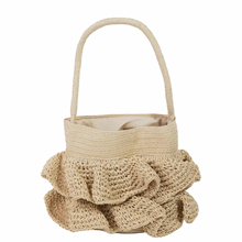 Load image into Gallery viewer, Raffia Ruffle Bag