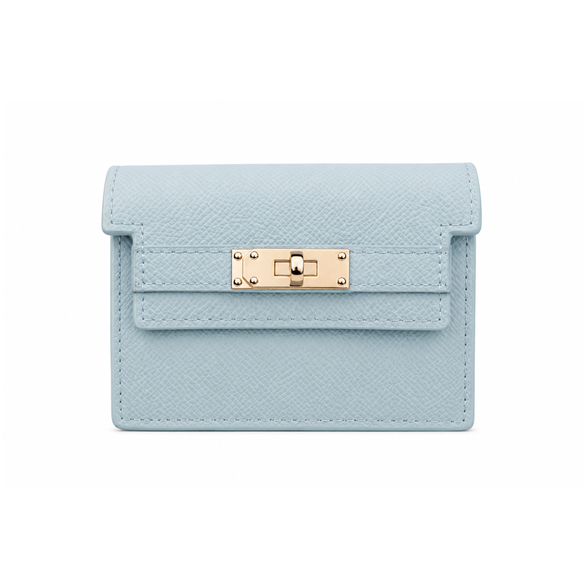 Kelly Leather Wallet - Accordion Card Holder (Ocean Blue)