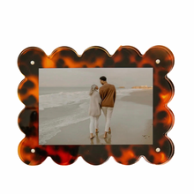Load image into Gallery viewer, Tortoise Acrylic Scalloped Picture Frame