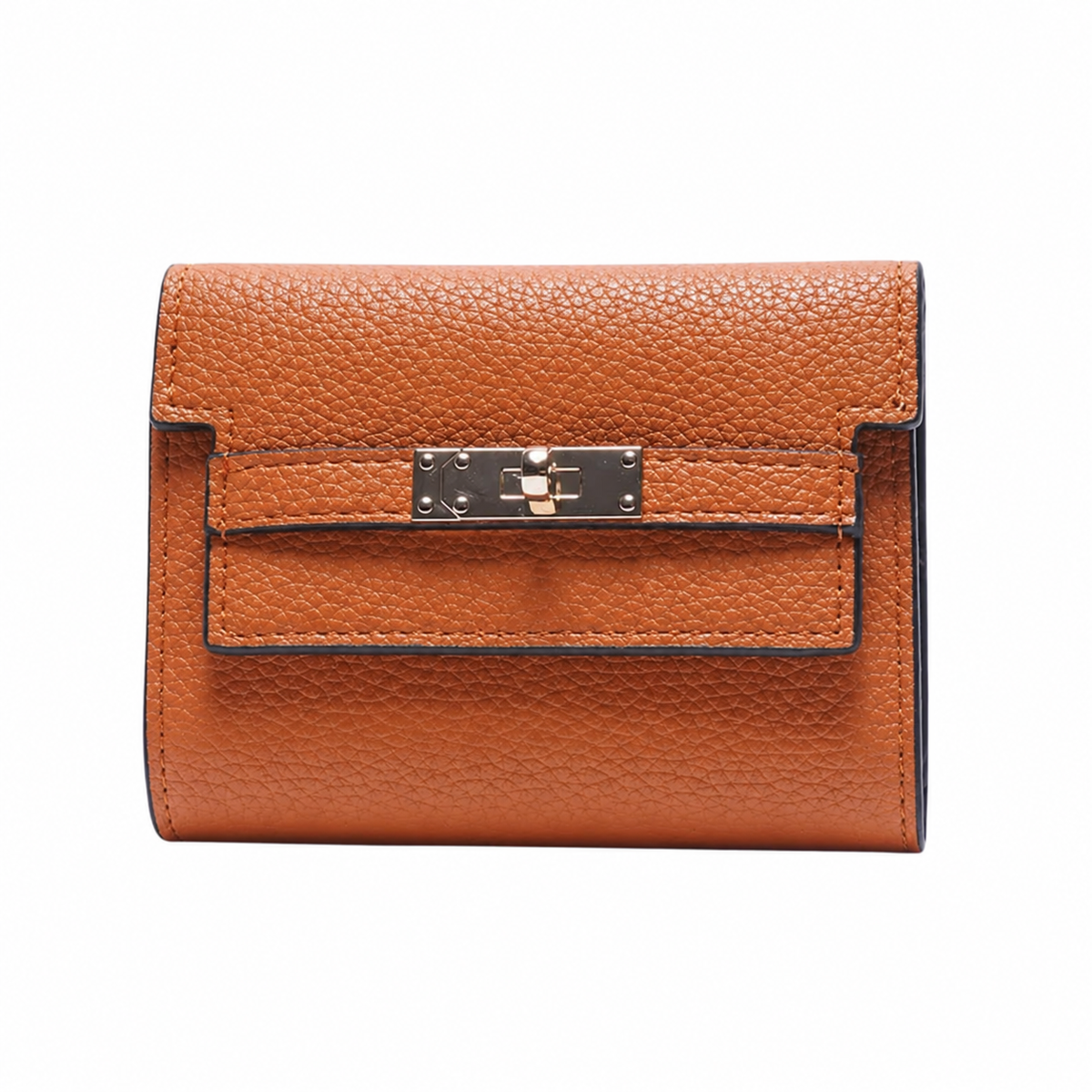 Kelly Leather Wallet - Accordion Card Holder (Orange)