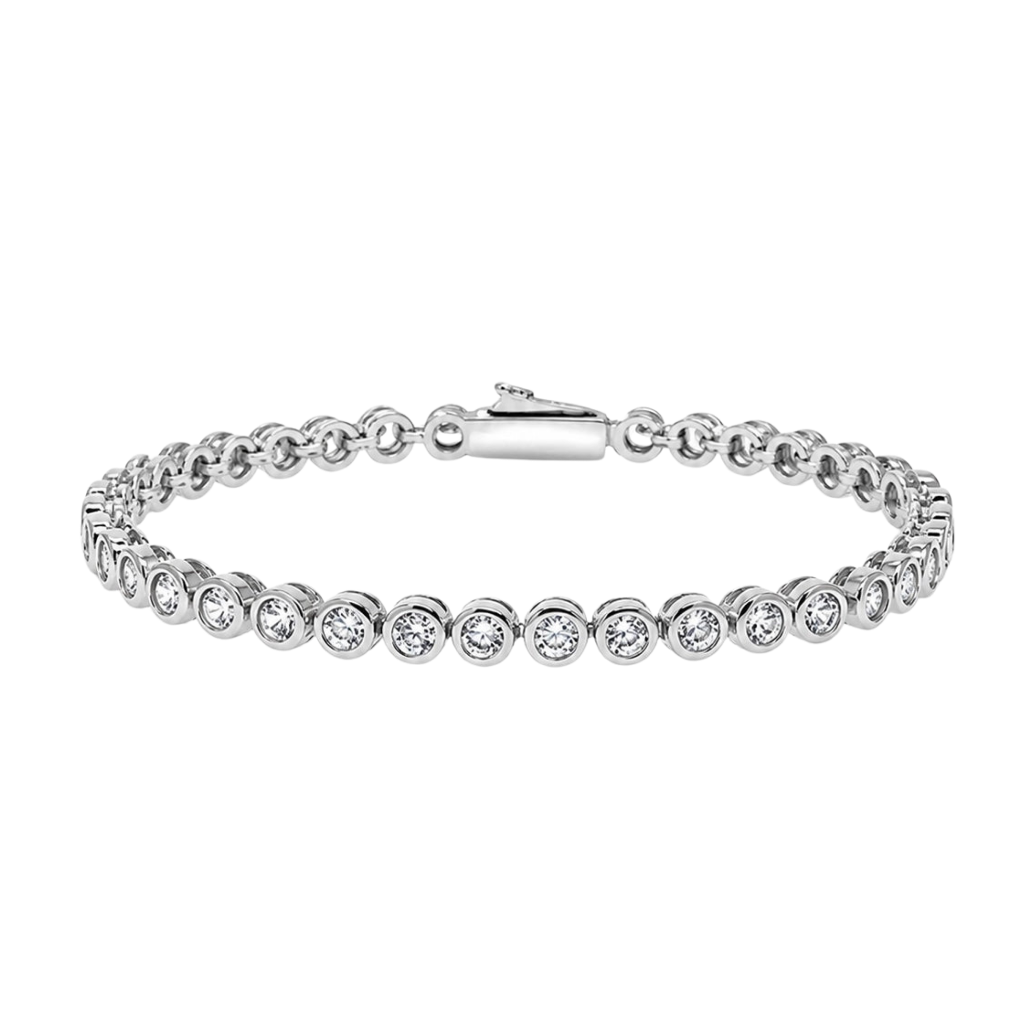 Silver Bezel Bracelet