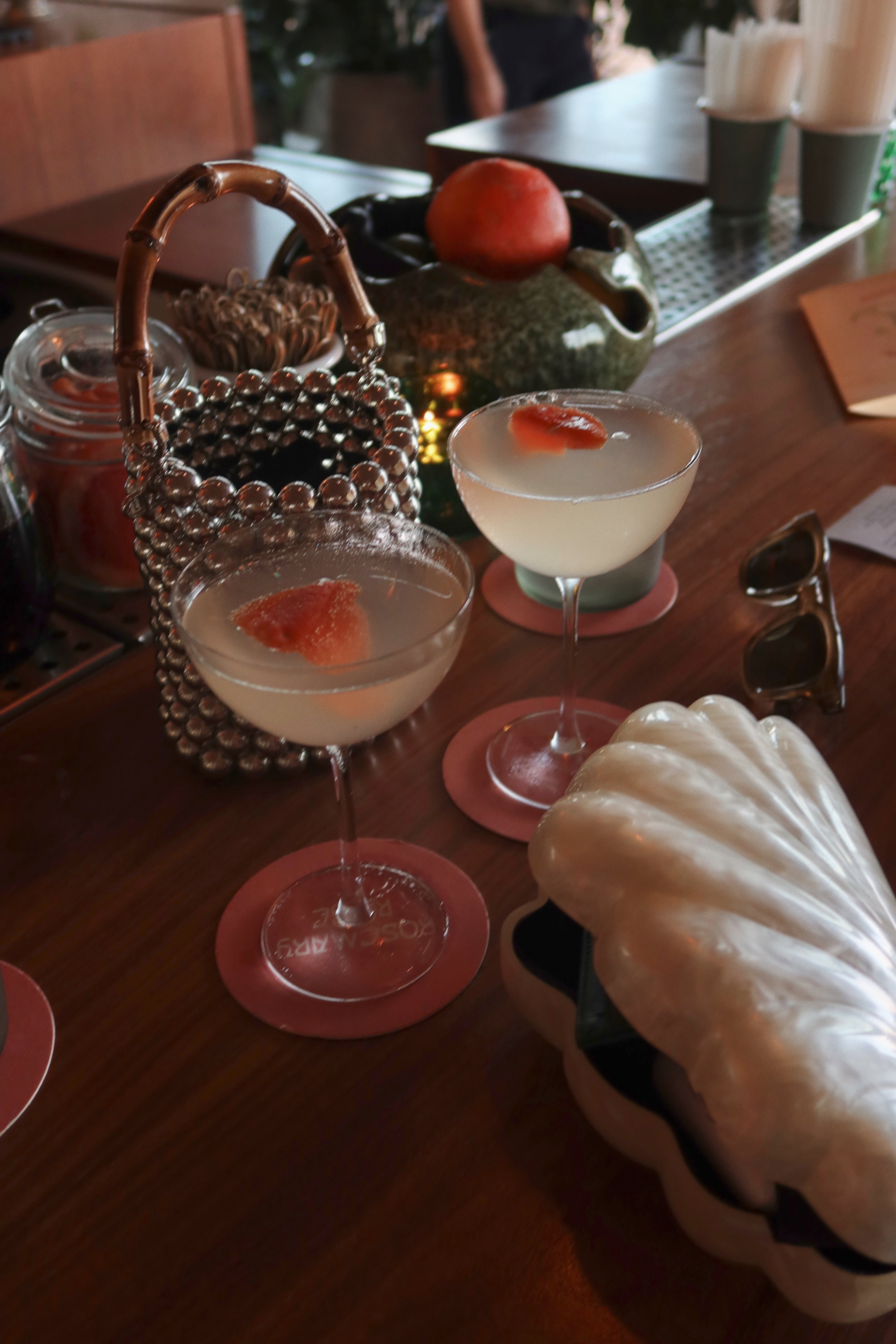 Disco Bamboo Handle Clutch