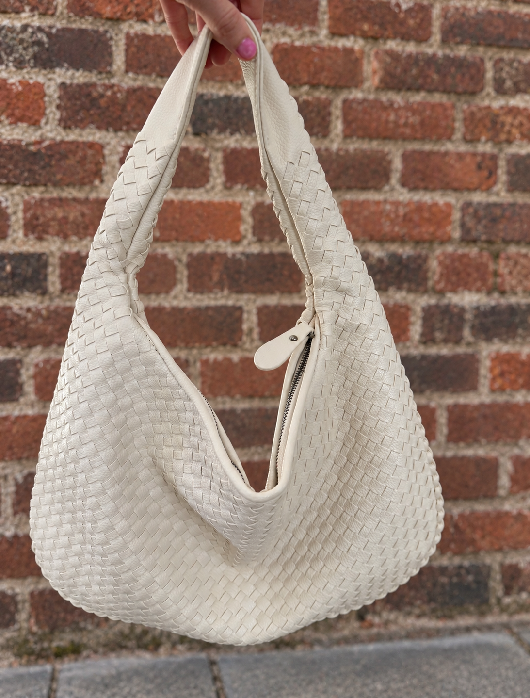 Palmer Woven Hobo - Ivory