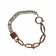 Load image into Gallery viewer, Gold Jewel + Chain Links Bracelet (tarnish free)