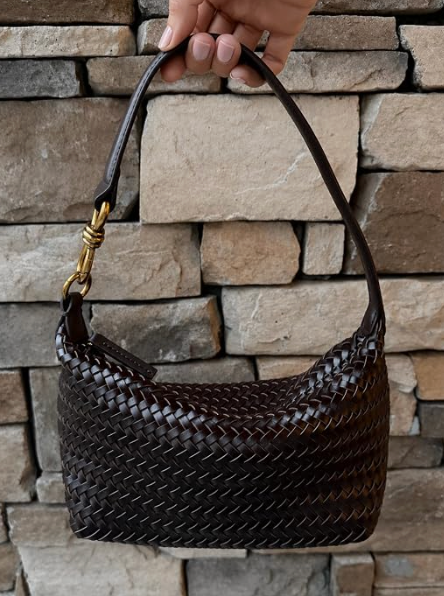 Infiniti Woven Coffee Shoulder Bag