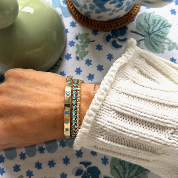 Turquoise Bezel Tennis Bracelet
