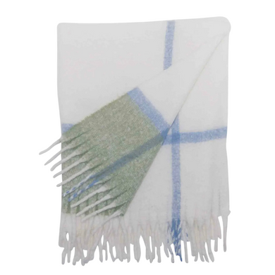Green & Blue Plaid Cuddle Throw
