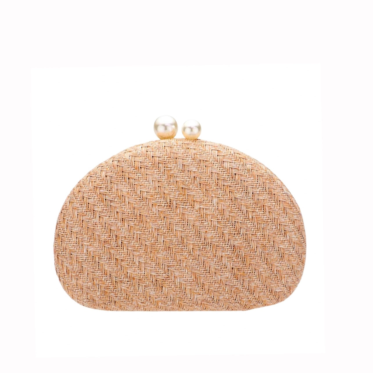 Summer raffia clutch bag