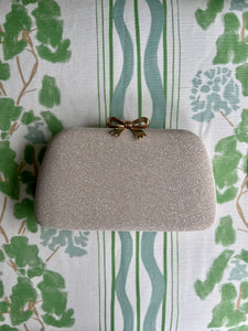Shimmery Gold Bow Clutch