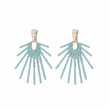 Load image into Gallery viewer, Light Turquoise Sunburst Earrings