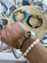 Load image into Gallery viewer, White Antique Cheetah Cuff